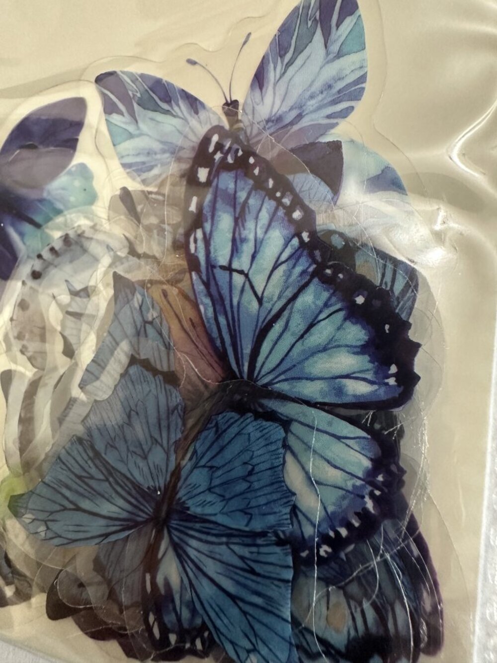 Blue Butterfly Deco Sticker Pack - Picture 2 of 4